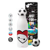 Soccer Metal mug thermos, double wall, 550ml