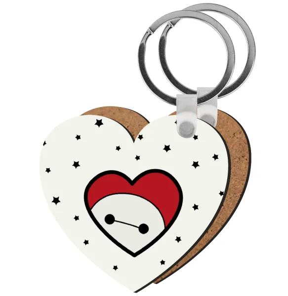 Baymax heart — Ξύλινο καρδιά