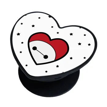 Baymax heart, Phone Holders Stand  καρδιά Μαύρο Βάση Στήριξης Κινητού στο Χέρι