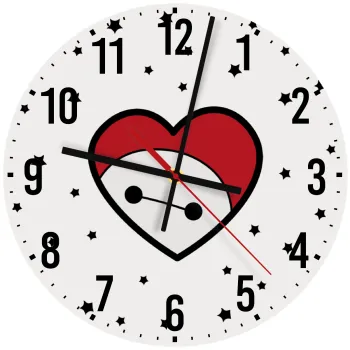 Baymax heart, Ρολόι τοίχου ξύλινο (30cm)