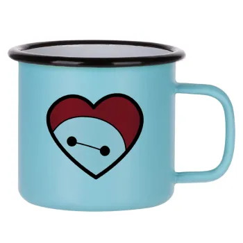 Baymax heart, Κούπα Μεταλλική εμαγιέ ΜΑΤ σιέλ 360ml