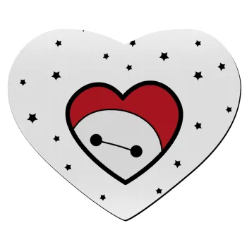 Baymax heart, Mousepad heart 23x20cm
