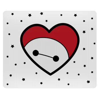Baymax heart, Mousepad rect 23x19cm