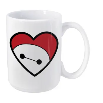 Baymax heart, Κούπα Mega, κεραμική, 450ml
