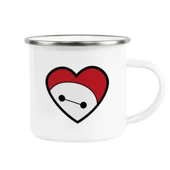 Baymax heart, Κούπα Μεταλλική εμαγιέ λευκη 360ml