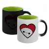 Κούπα Μαγική εσωτερικό πράσινο, κεραμική 330ml που αλλάζει χρώμα με το ζεστό ρόφημα