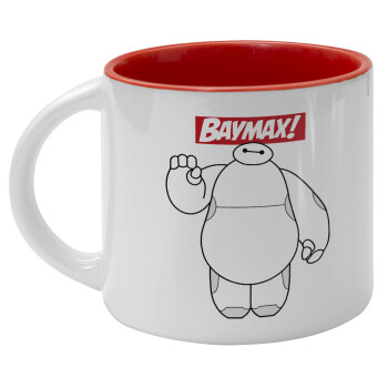 Baymax hi, Κούπα κεραμική 400ml Λευκή/Κόκκινη
