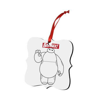 Baymax hi, Στολίδι Χριστουγεννιάτικο στολίδι polygon ξύλινο 7.5cm