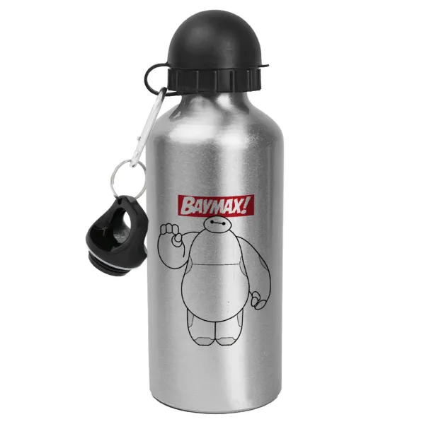 Baymax hi — Metallic water jug, Silver, aluminum 500ml