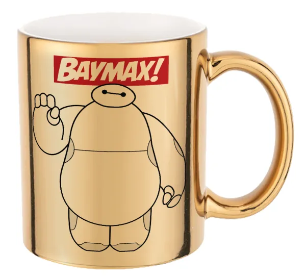 Baymax hi — Mug ceramic, gold mirror, 330ml