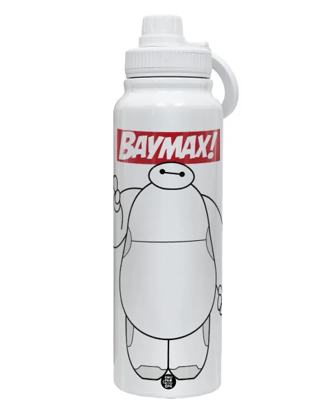Baymax hi — 1L Stainless Steel Thermal Bottle with Phone Holder & Double Wall Insulation