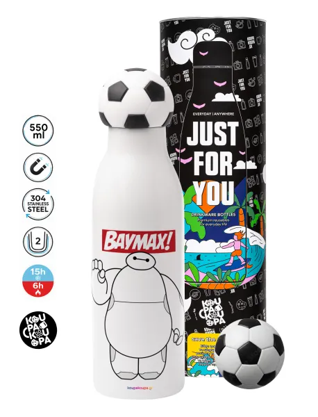 Baymax hi — Soccer Metal mug thermos, double wall, 550ml