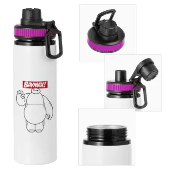 Baymax hi, Metallic water bottle with safety lid, 850ml aluminum