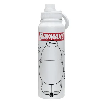 Baymax hi, Θερμός 1L Ανοξείδωτο με Βάση Κινητού & Διπλά Τοιχώματα