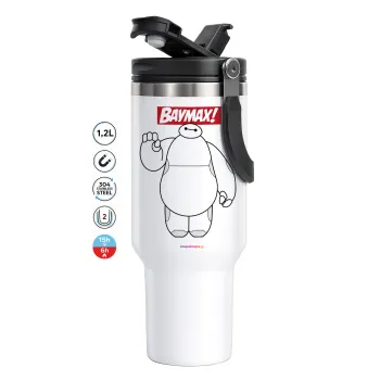 Baymax hi, Mega Tumbler με καπάκι, διπλού τοιχώματος (θερμό) 1,2L