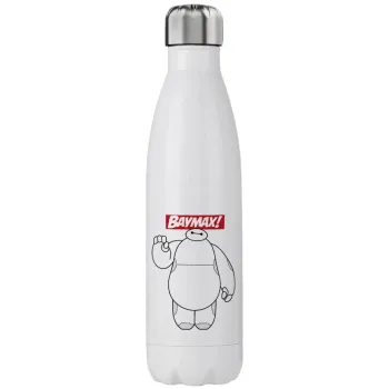 Baymax hi, Μεταλλικό παγούρι θερμός (Stainless steel), διπλού τοιχώματος, 750ml