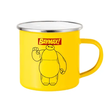 Baymax hi, Yellow Enamel Metallic Cup 360ml