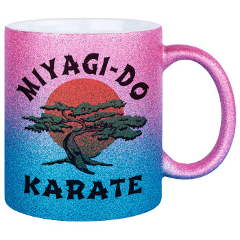 Miyagi-do karate, Κούπα Χρυσή/Μπλε Glitter, κεραμική, 330ml