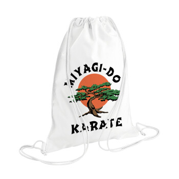 Miyagi-do karate, Τσάντα πλάτης πουγκί GYMBAG λευκή (28x40cm)