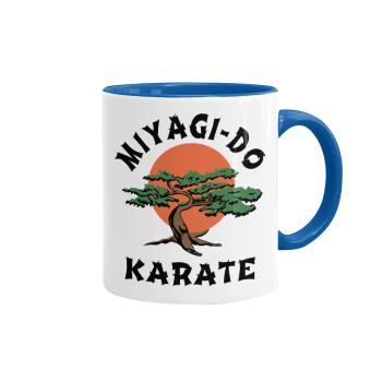 Miyagi-do karate, Mug colored blue, ceramic, 330ml