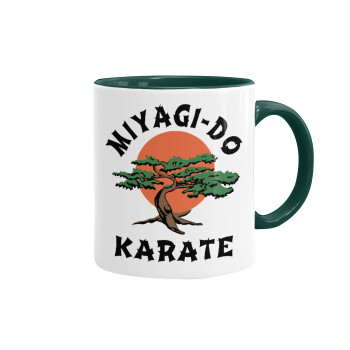 Miyagi-do karate, Mug colored green, ceramic, 330ml