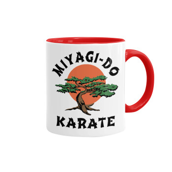 Miyagi-do karate, Mug colored red, ceramic, 330ml