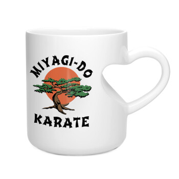 Miyagi-do karate, Κούπα καρδιά λευκή, κεραμική, 330ml