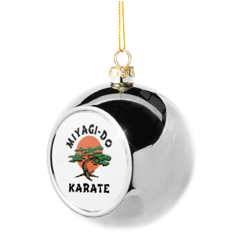 Miyagi-do karate, Silver 8cm Christmas tree ball ornament