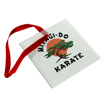 Miyagi-do karate, Χριστουγεννιάτικο στολίδι γυάλινο τετράγωνο 9x9cm