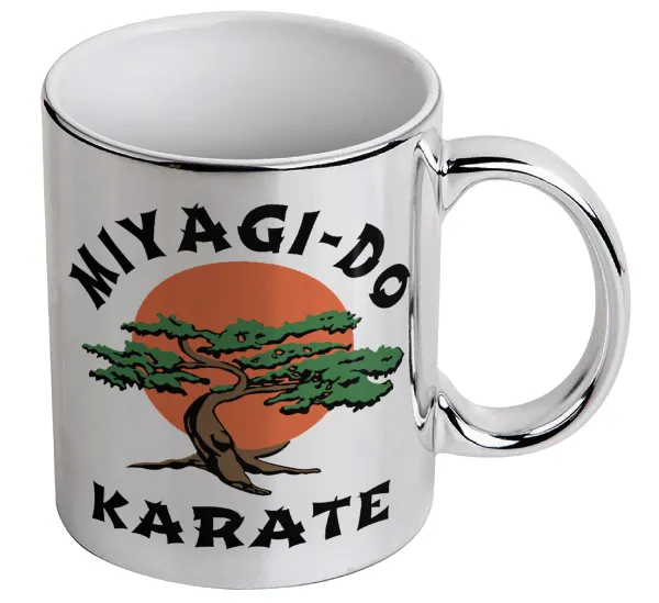 Miyagi-do karate — Κούπα κεραμική, ασημένια καθρέπτης, 330ml