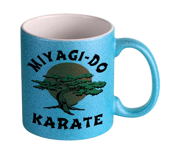 Miyagi-do karate — Κούπα Σιέλ Glitter που γυαλίζει, κεραμική, 330ml