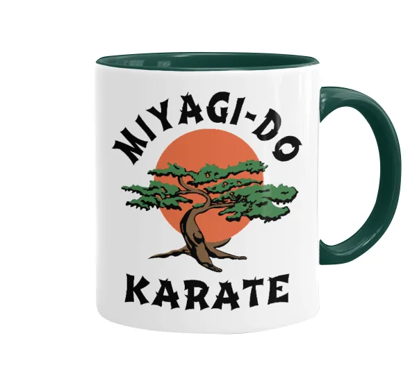 Miyagi-do karate — Mug colored green, ceramic, 330ml