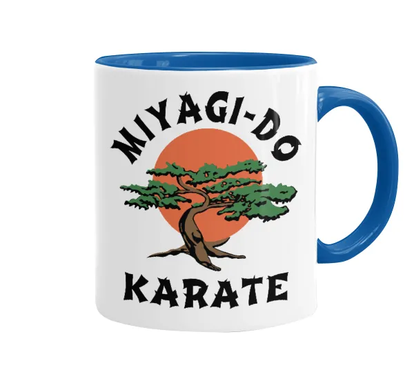 Miyagi-do karate — Κούπα χρωματιστή μπλε, κεραμική, 330ml