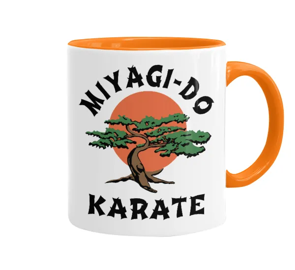 Miyagi-do karate — Κούπα χρωματιστή πορτοκαλί, κεραμική, 330ml