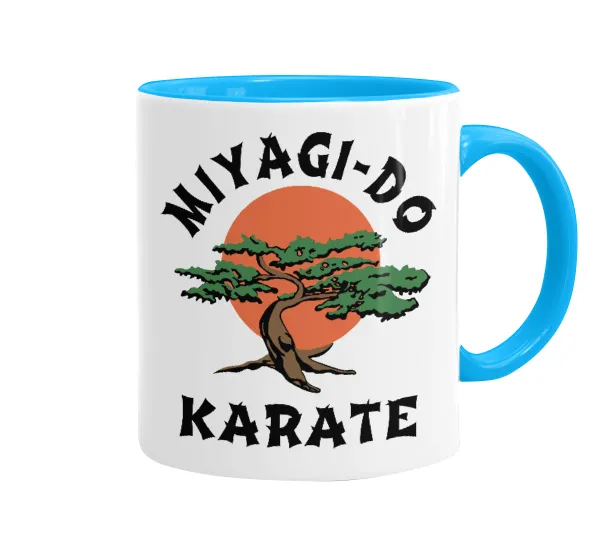 Miyagi-do karate — Κούπα χρωματιστή γαλάζια, κεραμική, 330ml