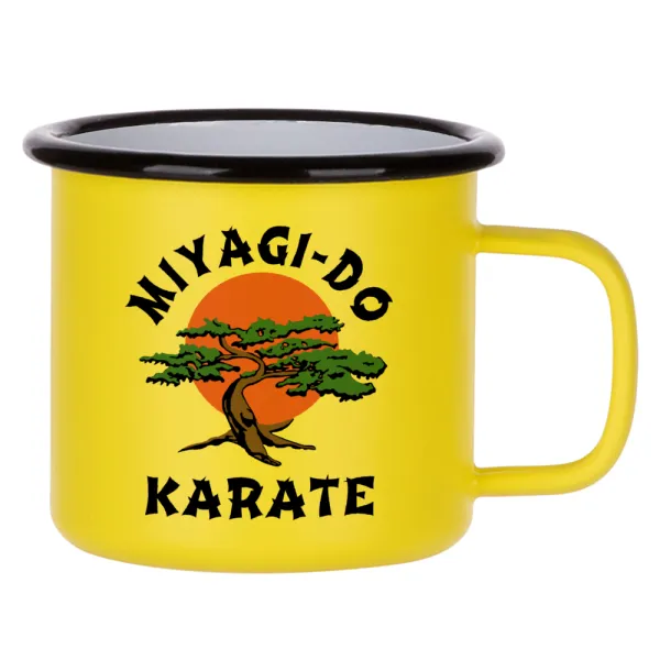Miyagi-do karate — Κούπα Μεταλλική εμαγιέ ΜΑΤ Κίτρινη 360ml