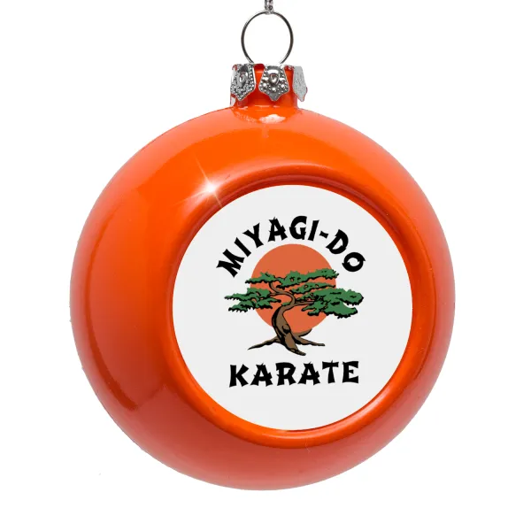 Miyagi-do karate — Στολίδι Χριστουγεννιάτικη μπάλα δένδρου Πορτοκαλί 8cm