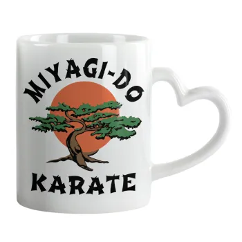 Miyagi-do karate, Mug heart handle, ceramic, 330ml