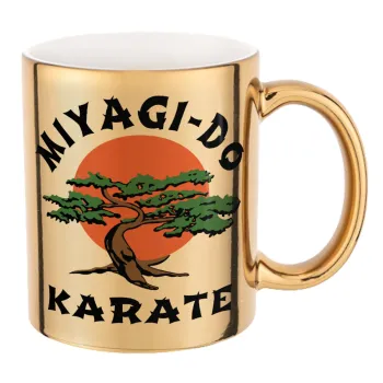 Miyagi-do karate, Mug ceramic, gold mirror, 330ml