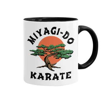 Miyagi-do karate, Mug colored black, ceramic, 330ml