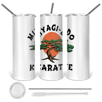 Miyagi-do karate, Tumbler ποτήρι θερμό από ανοξείδωτο ατσάλι 600ml, με μεταλλικό καλαμάκι & βούρτσα καθαρισμού