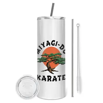 Miyagi-do karate, Tumbler stainless steel 600ml, with metal straw & cleaning brush