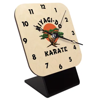 Miyagi-do karate, Quartz Table clock in natural wood (10cm)