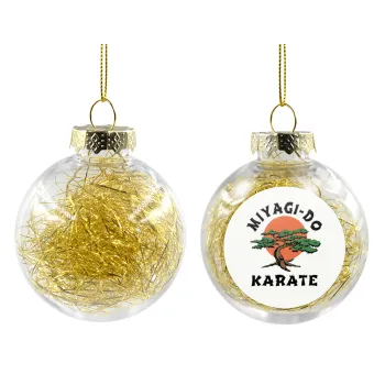 Miyagi-do karate, Transparent Christmas tree ball ornament with gold filling 8cm