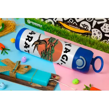 Miyagi-do karate, Πασχαλινή Λαμπάδα με Παιδικό παγούρι θερμό, ανοξείδωτο, με καλαμάκι ασφαλείας, ΜΠΛΕ (500ml)