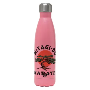 Miyagi-do karate, Metal mug thermos Pink Mat (Stainless steel), double wall, 500ml