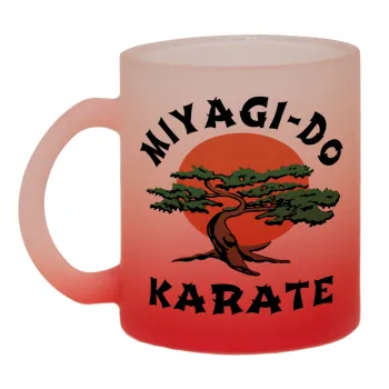 Miyagi-do karate, Κούπα γυάλινη δίχρωμη με βάση το κόκκινο ματ, 330ml