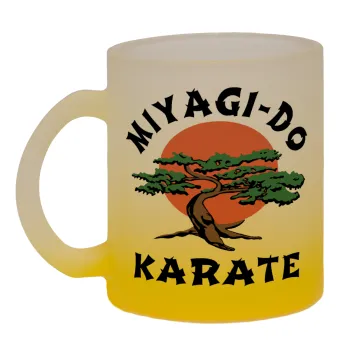 Miyagi-do karate, Κούπα γυάλινη δίχρωμη με βάση το κίτρινο ματ, 330ml