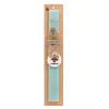 Easter Set, wooden keychain & aromatic flat Easter candle (30cm) (TURQUOISE)