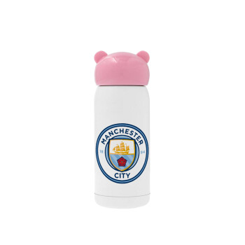 Manchester City FC , Ροζ ανοξείδωτο παγούρι θερμό (Stainless steel), 320ml